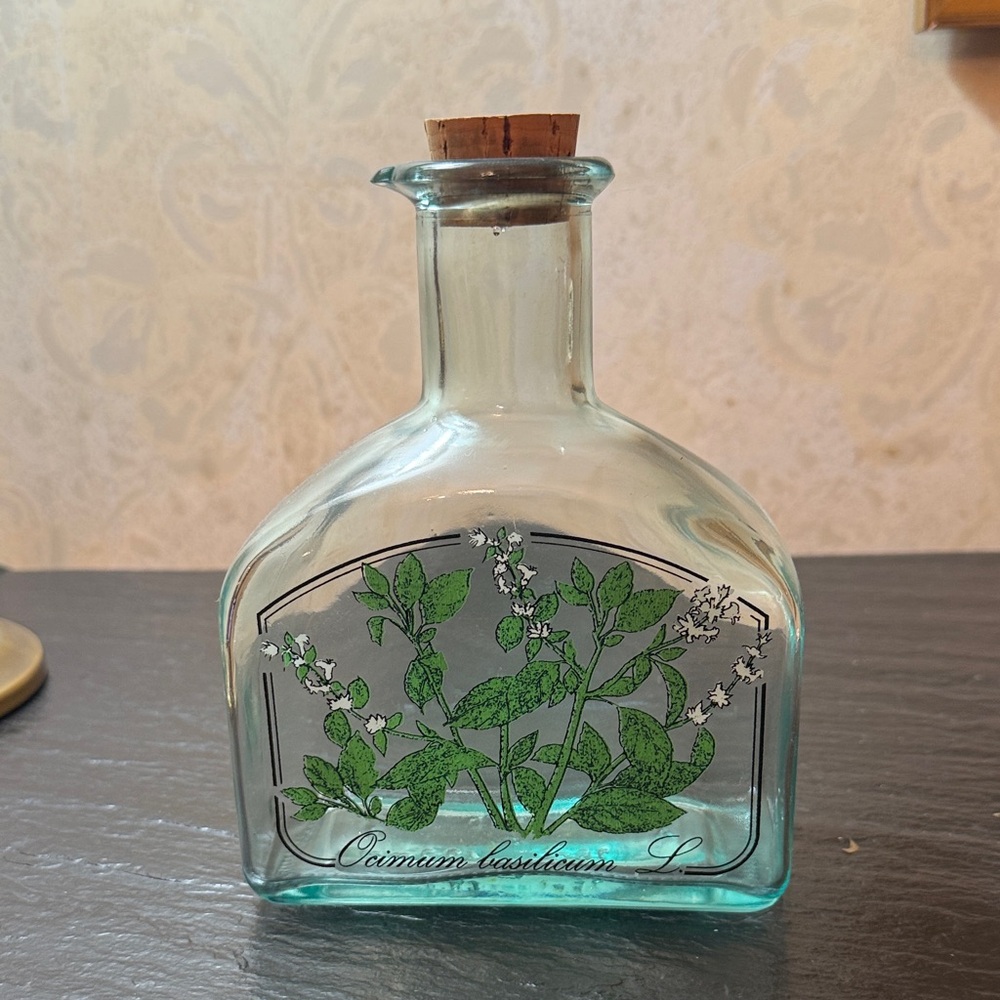 Glass Herb Bottle with Cork